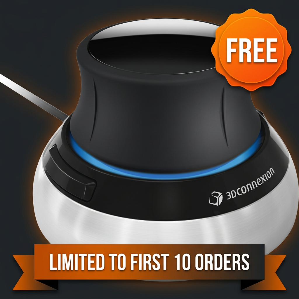 3Dconnexion SpaceMouse Compact promotional offer — free with first 10 orders
